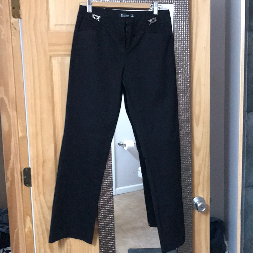 Black cotton slacks